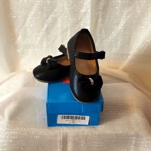 Black Mary Jane's with Jeweled Bow (Sz 4)